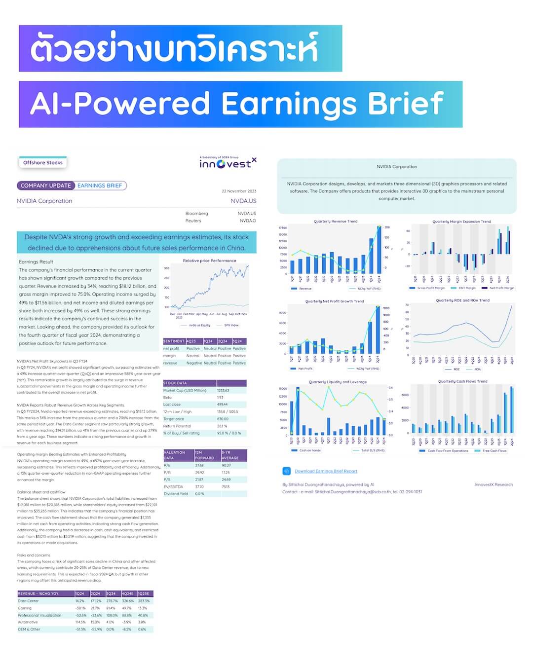 Example AI-Powered Earnings Brief